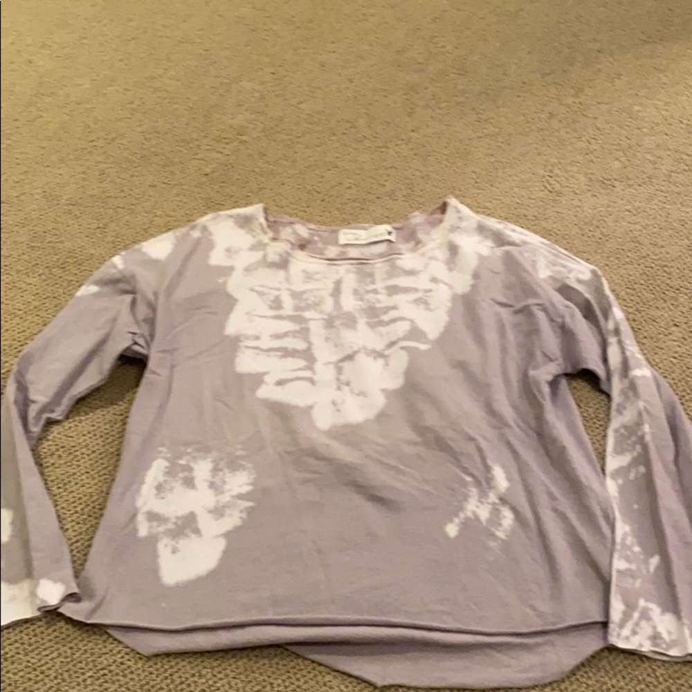 Grey and white tie dye sweatshirt